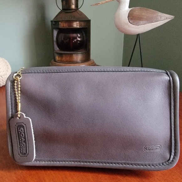 Vintage Coach Chunky Case EUC Gray Leather w hangtag and original sales tag 7165 - Picture 2 of 14